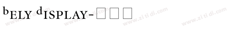 Bely Display字体转换